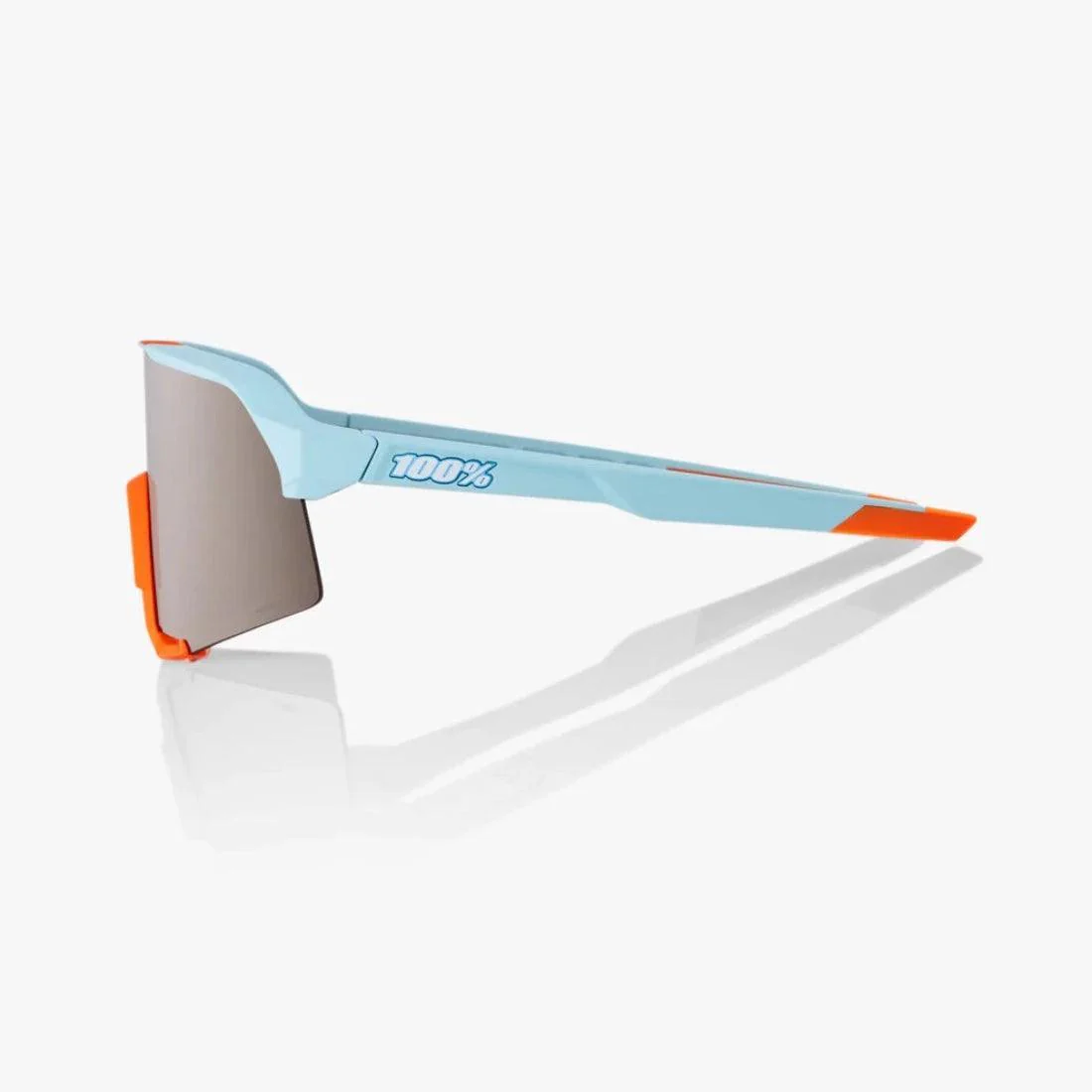 100% S3 Sunglasses Soft Tact Two Tone - HiPER® Silver Mirror Lens - Image 3