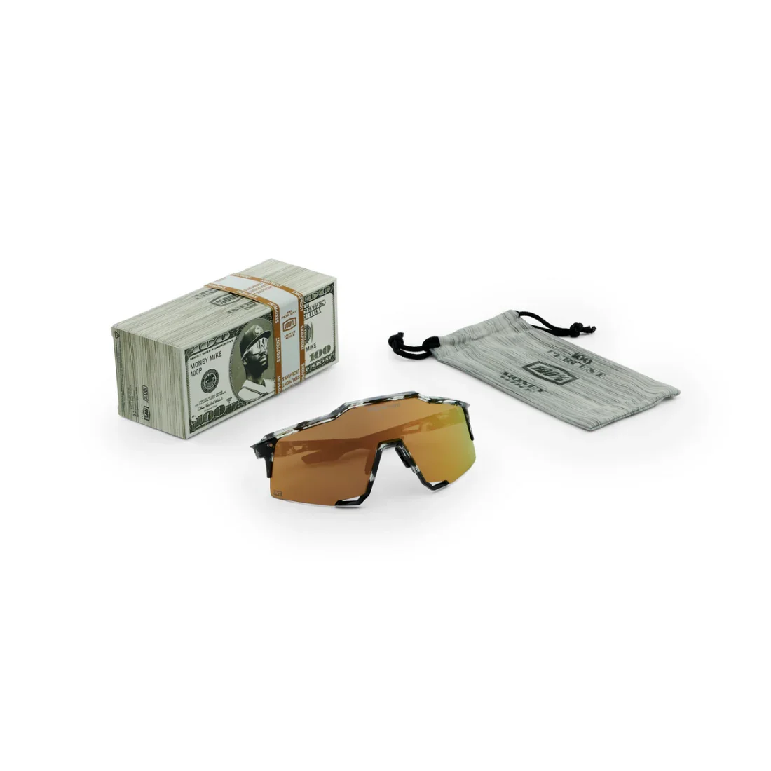 100% SPEEDCRAFT XS Money Mike 3 Polished Black Tortoise - HiPER 24K Gold Mirror Lens - Image 5