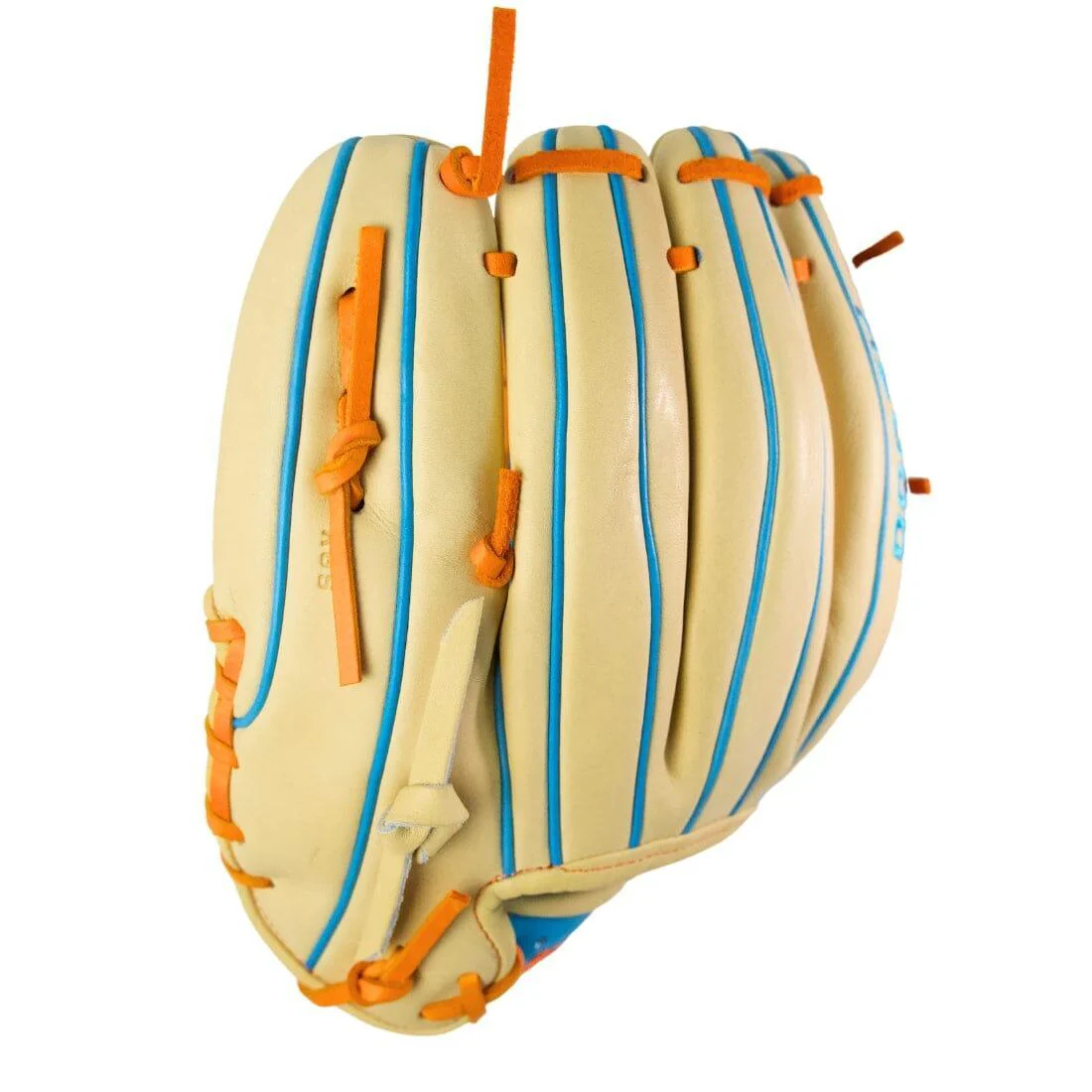 Wilson A2000 1786 "Flo Grown" 11.5" Infield Baseball Glove: Blonde/Orange/Blue - Image 4