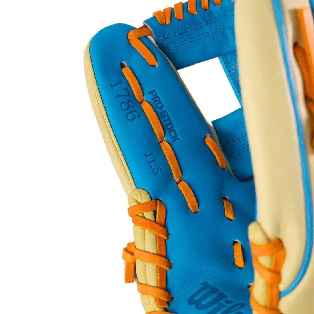 Wilson A2000 1786 "Flo Grown" 11.5" Infield Baseball Glove: Blonde/Orange/Blue - Image 5