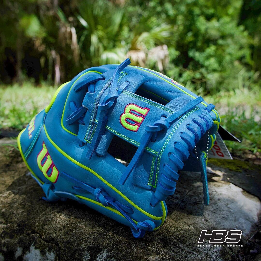 2024 Wilson A2000 1786 11.5" Infield Baseball Glove: Sky Blue & Optic Yellow - Image 5