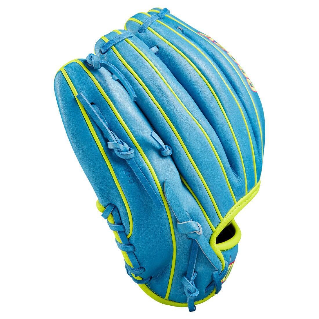 2024 Wilson A2000 1786 11.5" Infield Baseball Glove: Sky Blue & Optic Yellow - Image 8