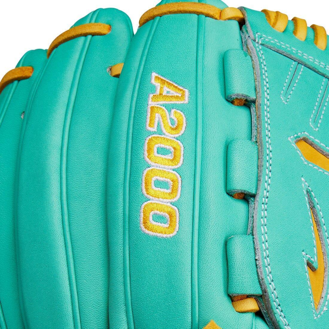 2024 Wilson A2000 B23 12" Pitcher's Baseball Glove: Seafoam & Yellow - Image 13