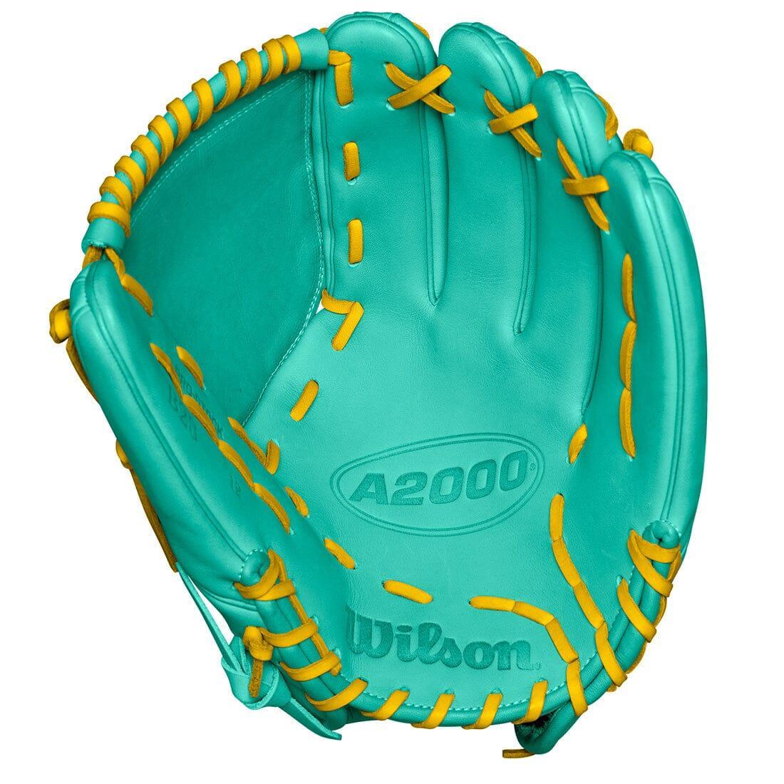 2024 Wilson A2000 B23 12" Pitcher's Baseball Glove: Seafoam & Yellow - Image 7
