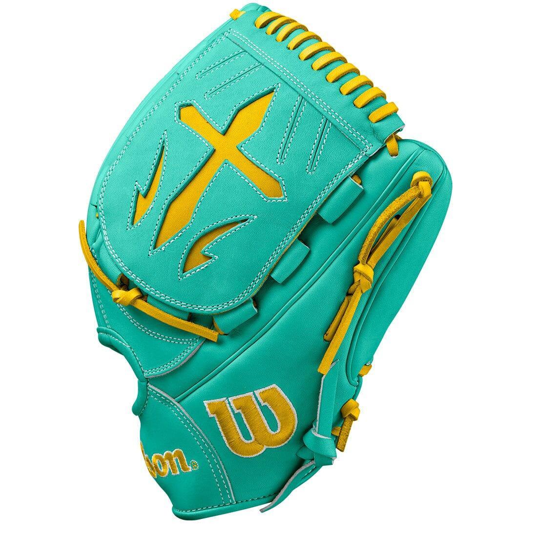 2024 Wilson A2000 B23 12" Pitcher's Baseball Glove: Seafoam & Yellow - Image 9
