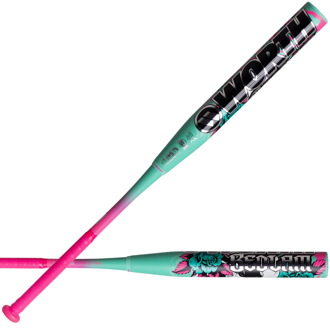 2026 Worth Bedlam Josh Riley 13.5" 2PC Balanced USSSA Slowpitch Softball Bat: WSU6JRBEDB - Image 2