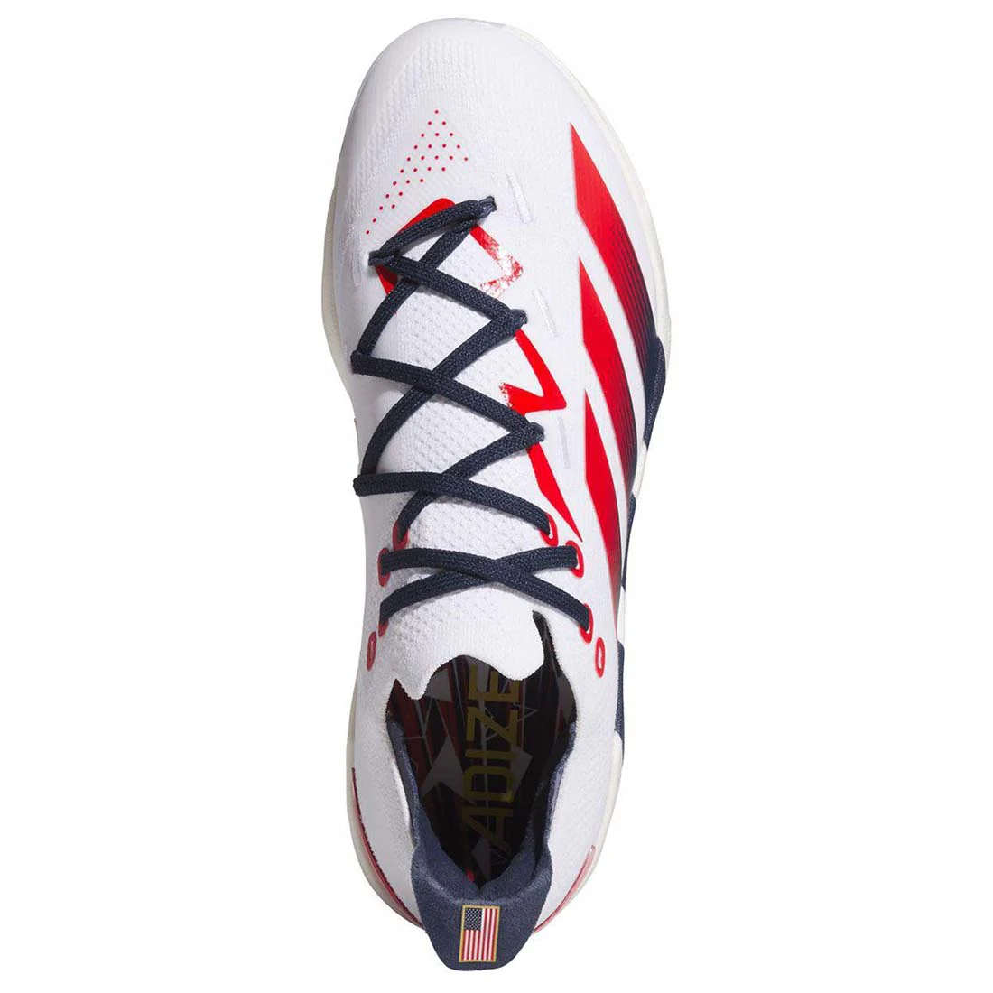 adidas adizero Electric+ 2.0 USA Metal Baseball Cleats: KK1071 - Image 3