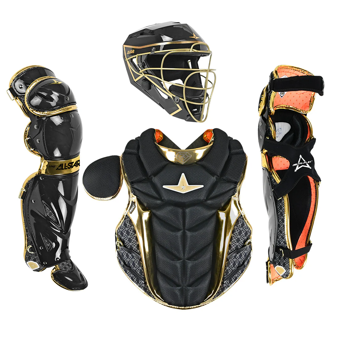 All-Star Paige Halstead PHX Gold Collection Fastpitch Catcher's Kit - Image 2