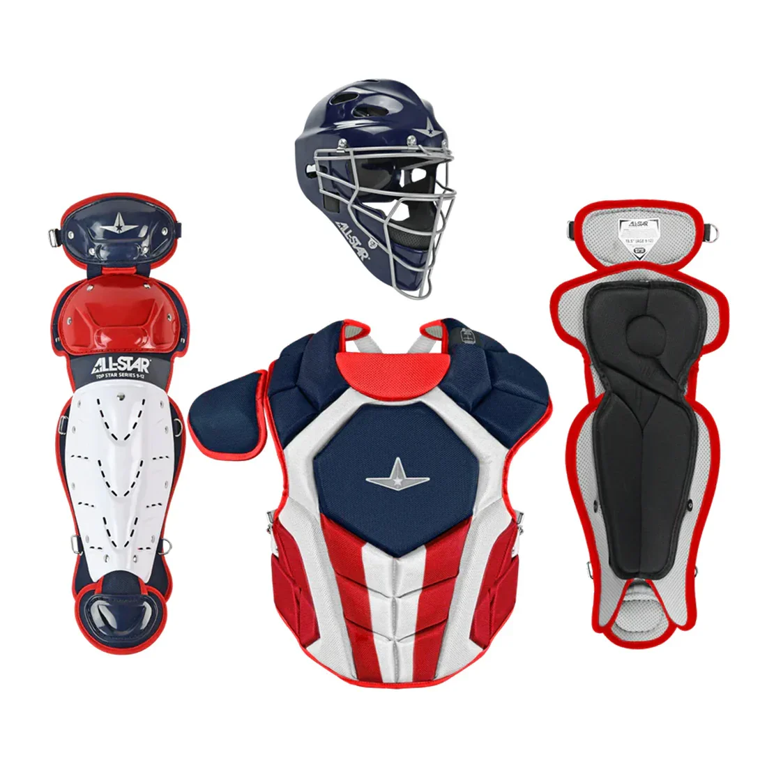 All Star Top Star Series (Ages 9-12) Catcher's Kit NOCSAE Approved: CKCC-TS-912 - Image 6