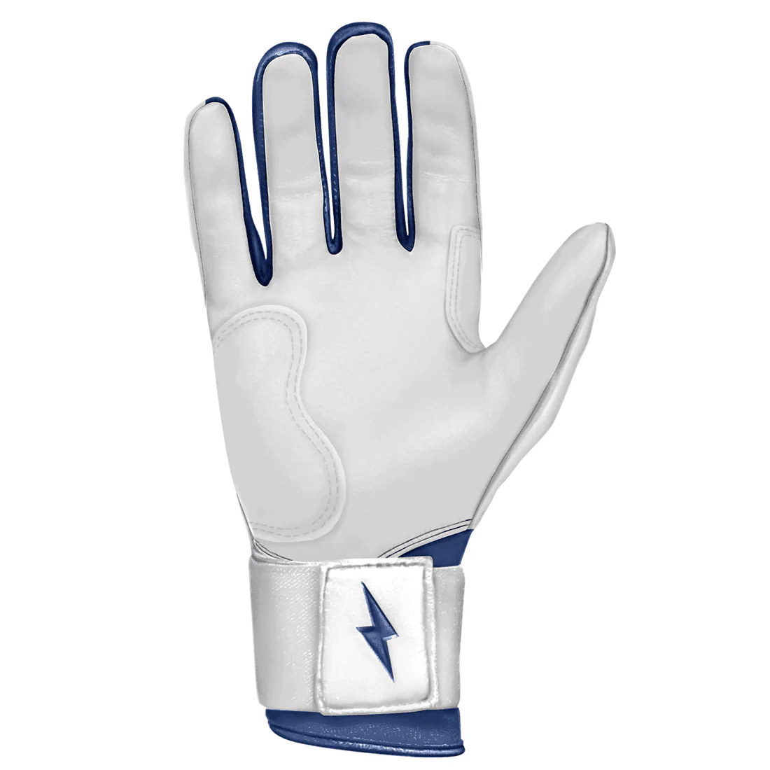 Bruce Bolt Premium Pro Chrome Series Long Cuff Batting Gloves: Navy - Image 4