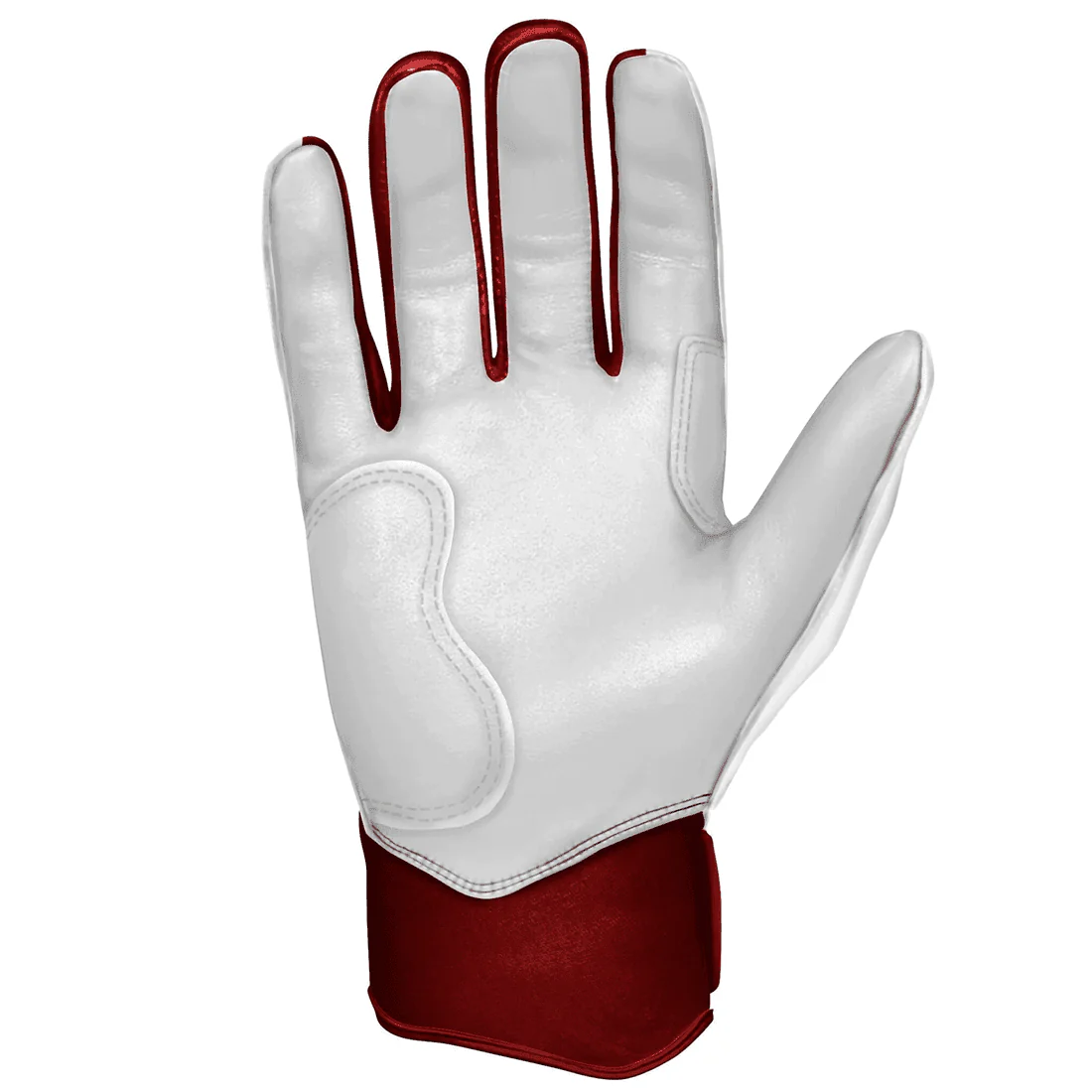 Bruce Bolt Premium Pro Chrome Series Short Cuff Batting Gloves: Maroon - Image 4