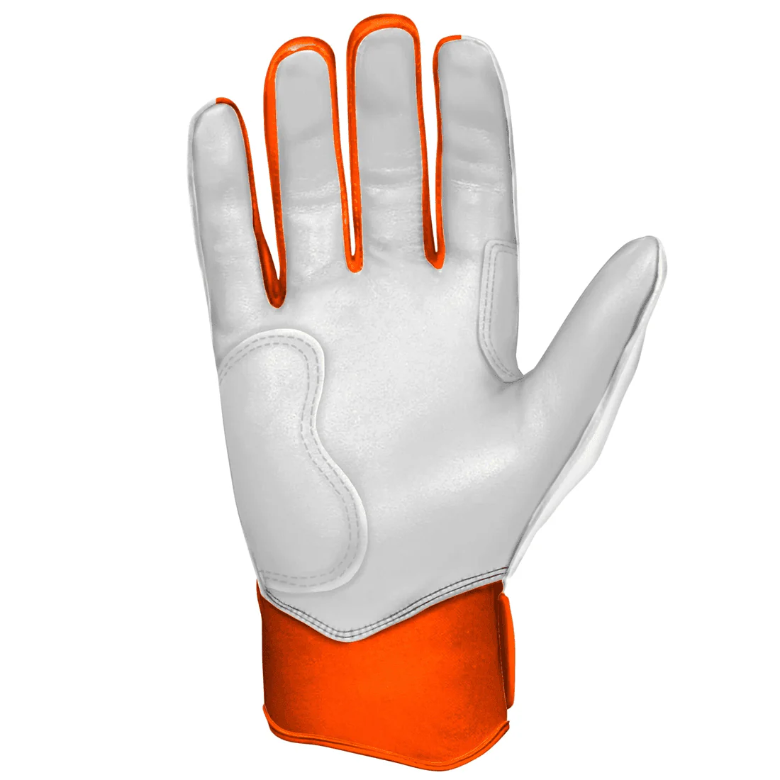Bruce Bolt Premium Pro Chrome Series Short Cuff Batting Gloves: Orange - Image 4