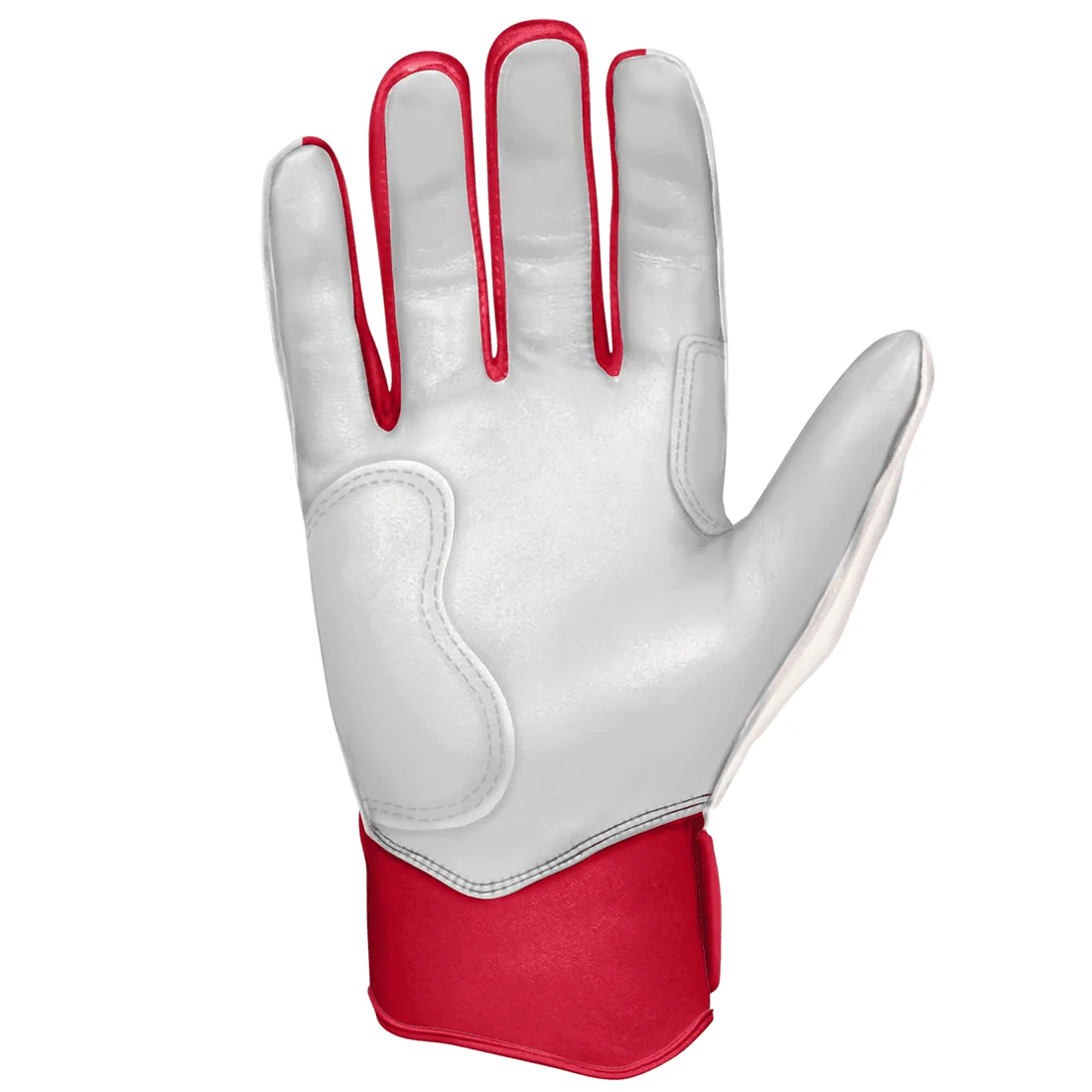 Bruce Bolt Premium Pro Chrome Series Short Cuff Batting Gloves: Red - Image 3