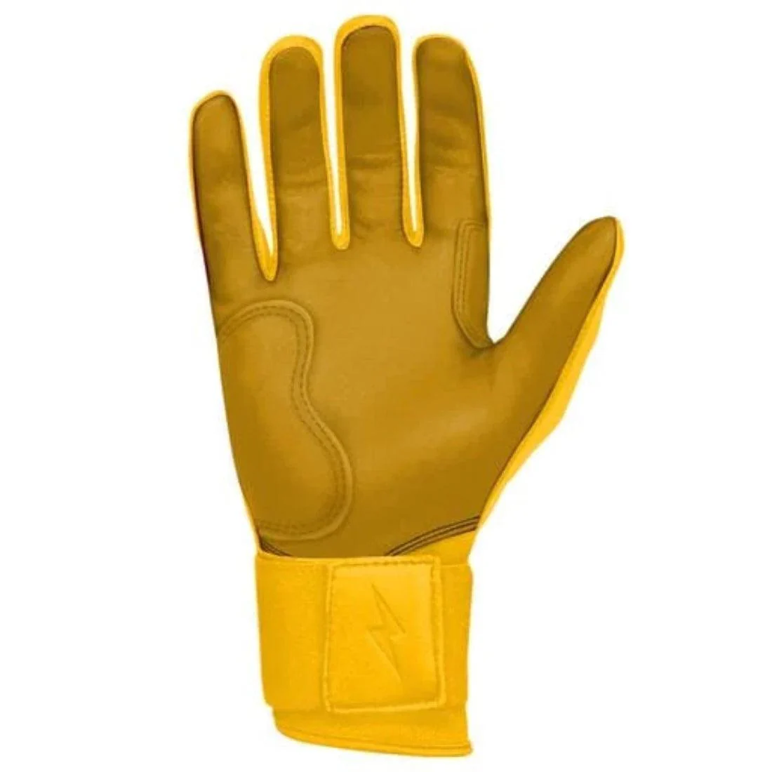 Bruce Bolt PREMIUM PRO Long Cuff Batting Gloves: Yellow - Image 2