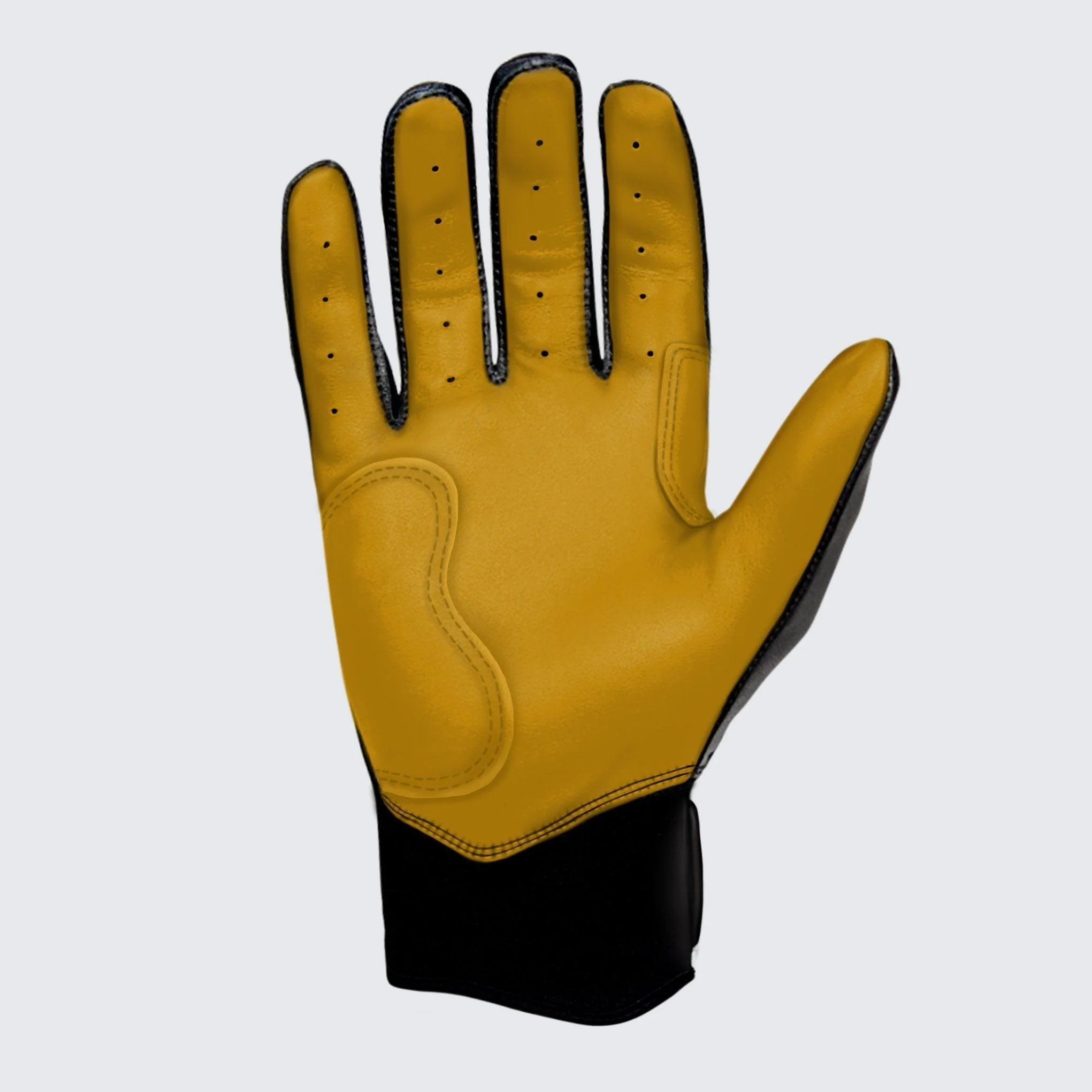 Bruce Bolt PREMIUM PRO Short Cuff Batting Gloves: Black - Image 9