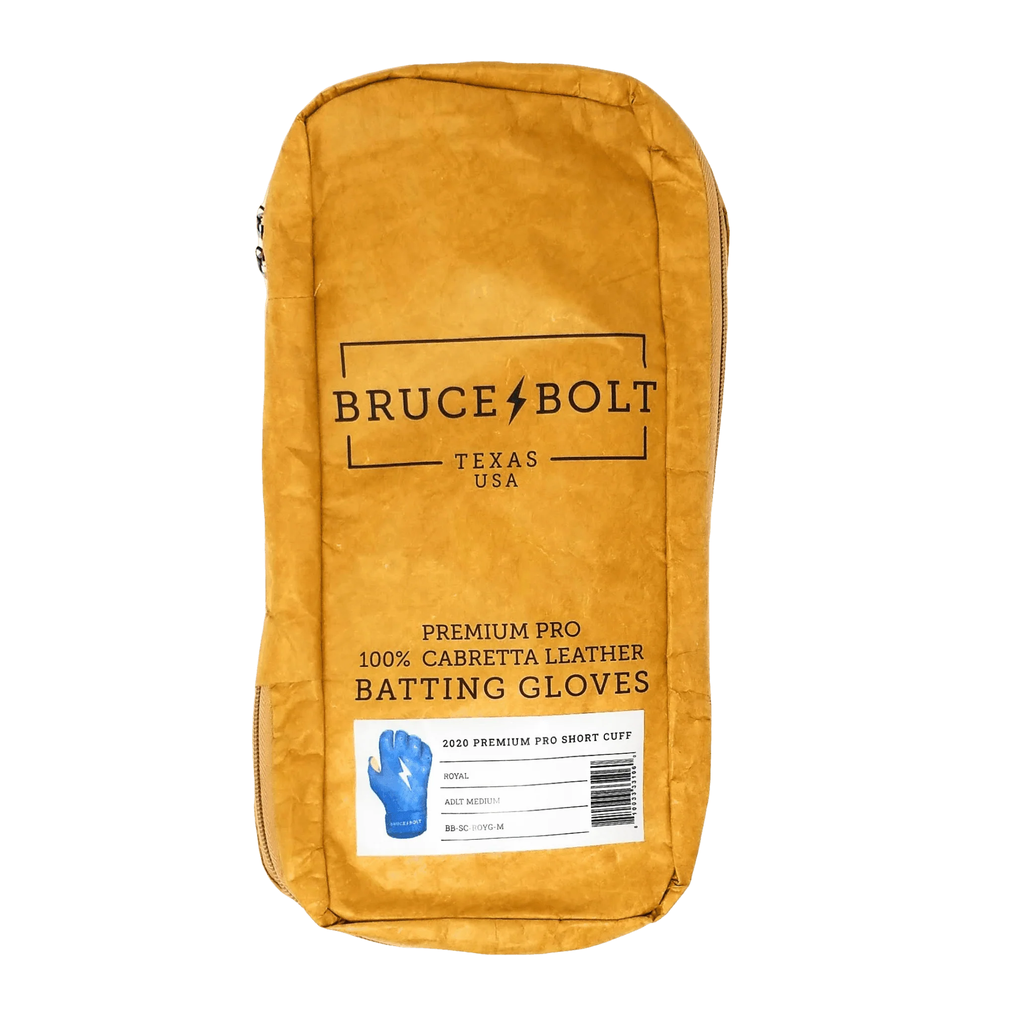 Bruce Bolt PREMIUM PRO Short Cuff Batting Gloves: Royal - Image 7