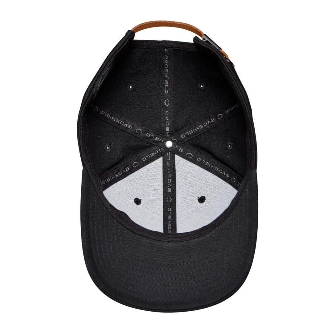 Evoshield Mocha Leather Patch Loopback Black Hat - Image 4