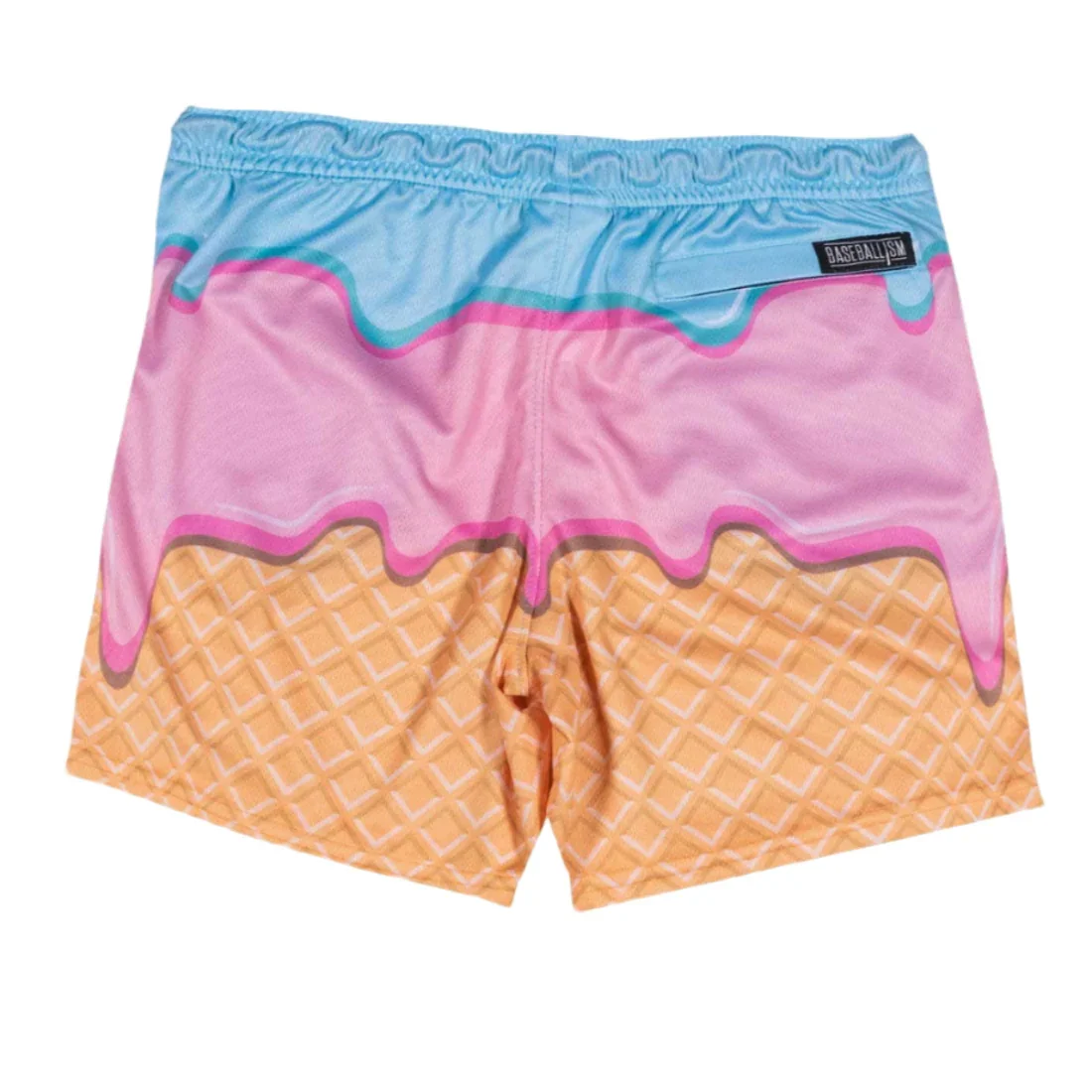 Baseballism Flag Man Frozen Treats Ice Cream Sundae Air Mesh Shorts - Youth - Image 5
