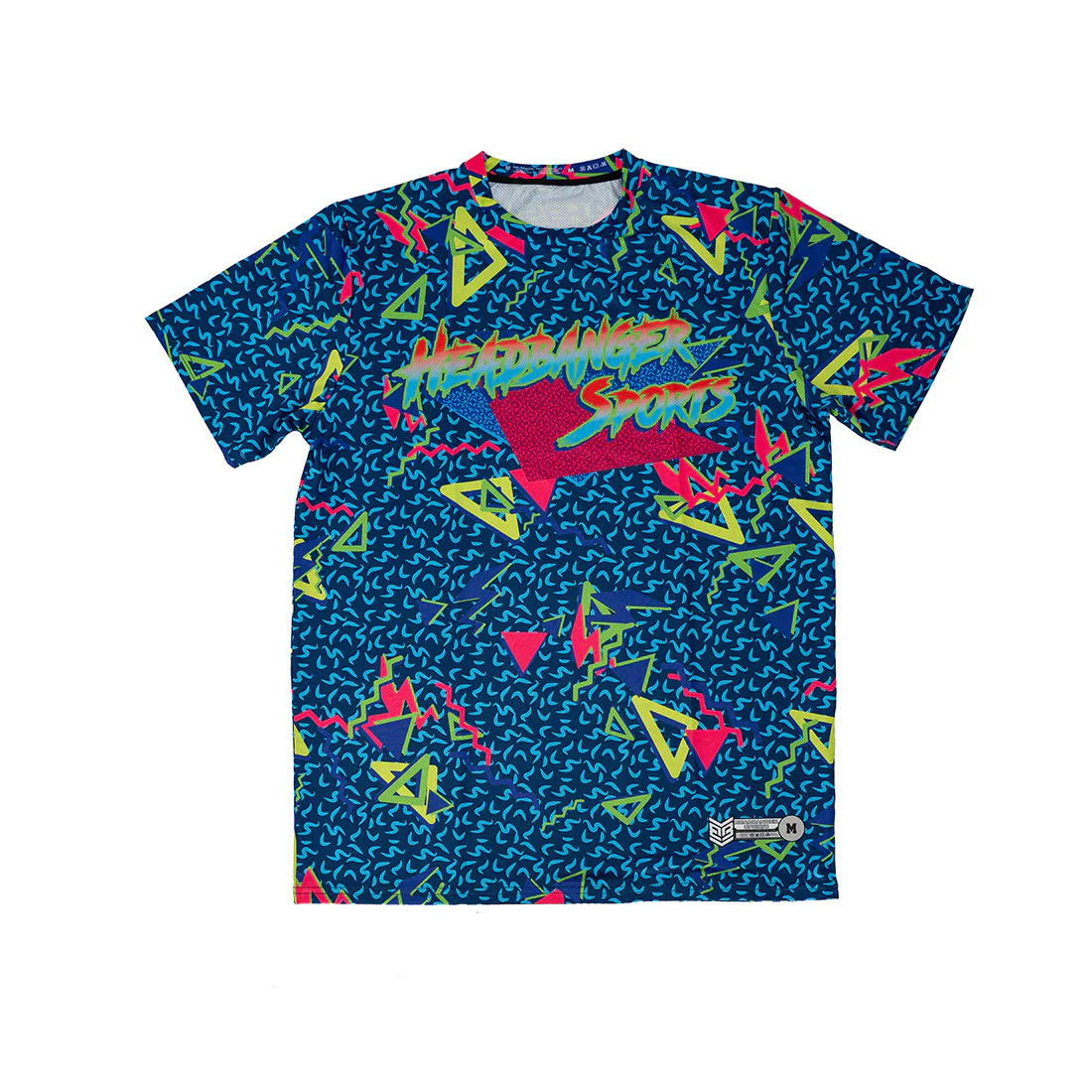 Headbanger Sports "90's Retro" Short Sleeve Micro Mesh Jersey: Blue - Image 5