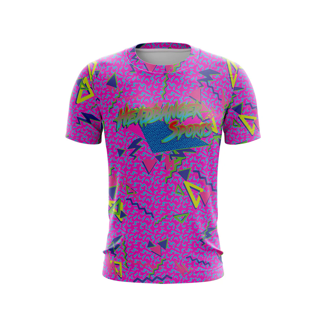 Headbanger Sports "90's Retro" Short Sleeve Micro Mesh Jersey: Pink - Image 2