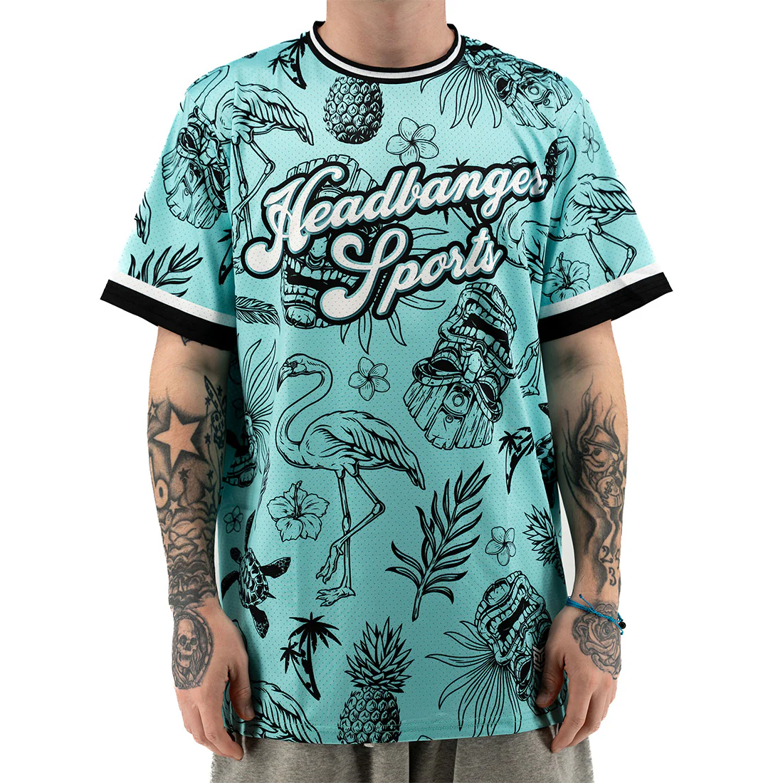 Headbanger Sports "Tropical Tiki" Short Sleeve Micro Sleeve Jersey: Multiple Colors - Image 11