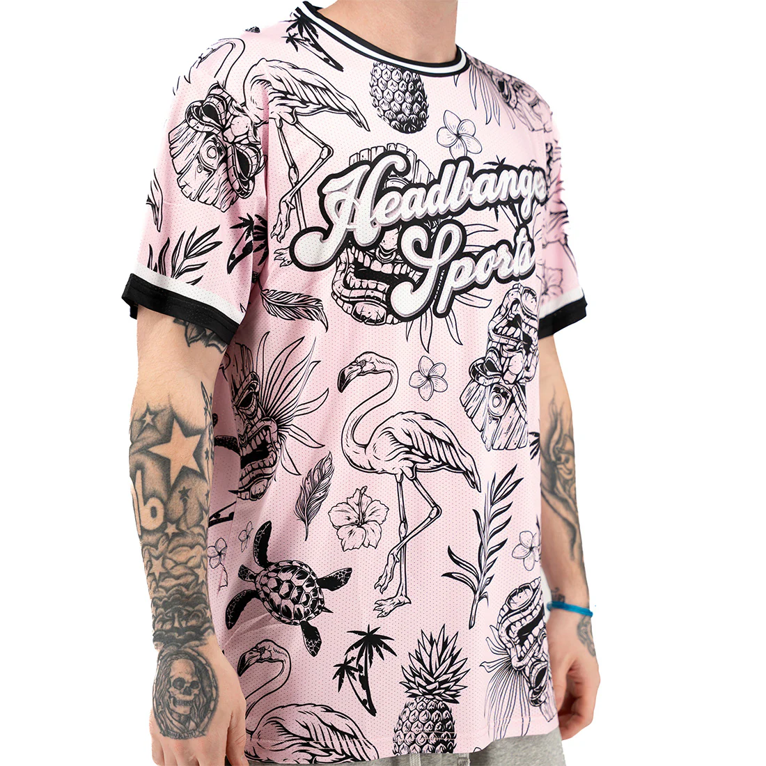Headbanger Sports "Tropical Tiki" Short Sleeve Micro Sleeve Jersey: Multiple Colors - Image 4