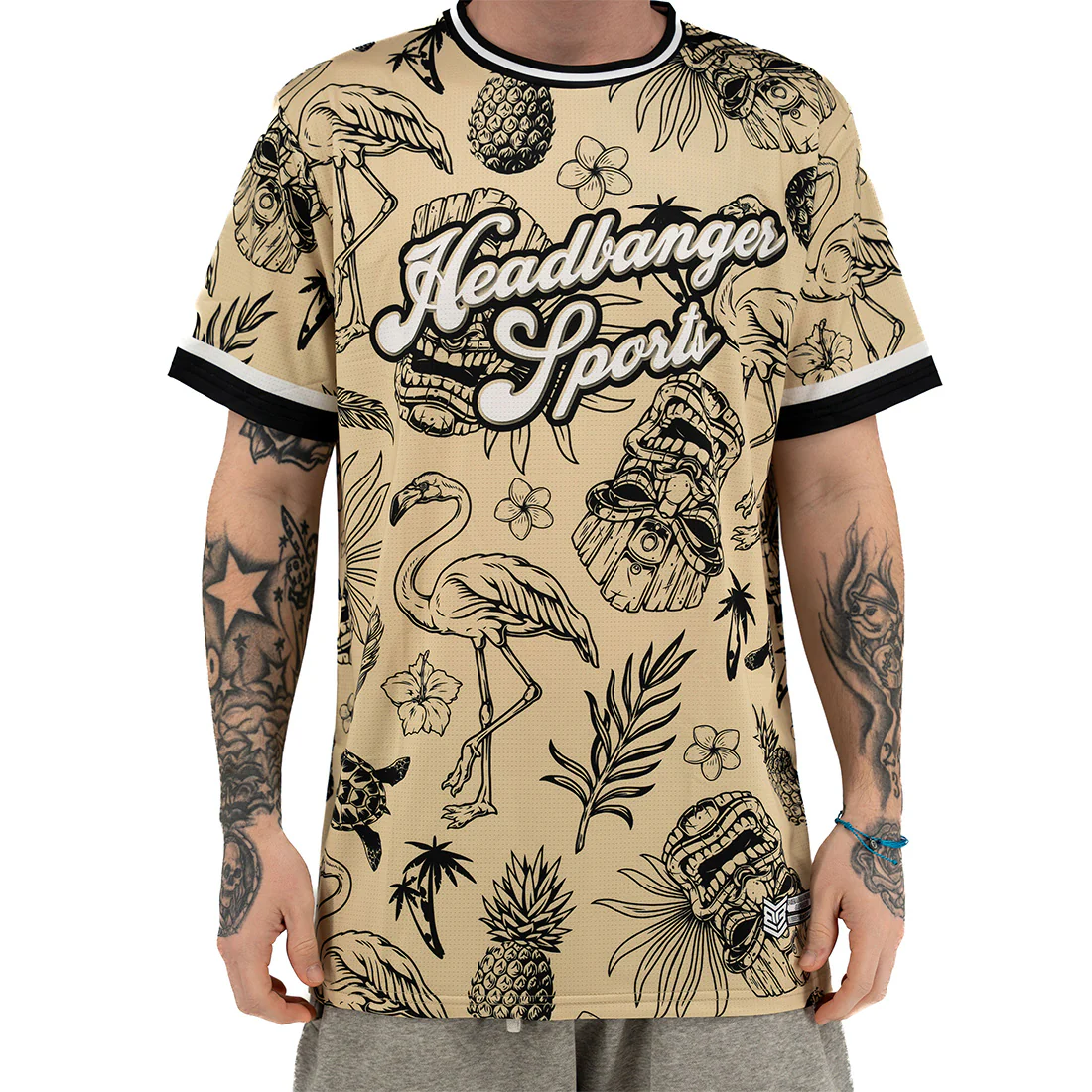 Headbanger Sports "Tropical Tiki" Short Sleeve Micro Sleeve Jersey: Multiple Colors - Image 7
