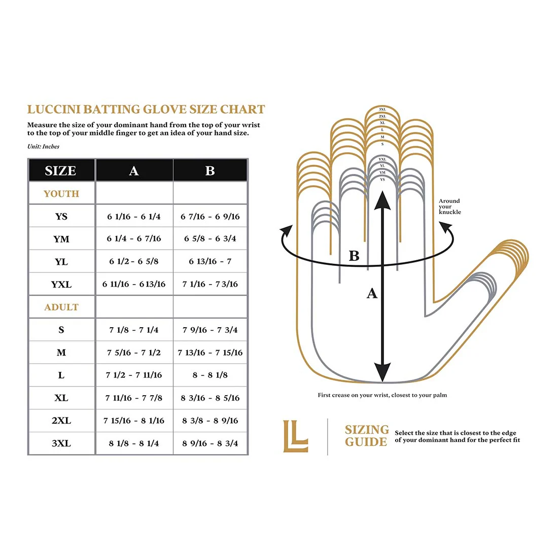Luccini Premium Cabretta Leather Batting Gloves: Classics - Image 9