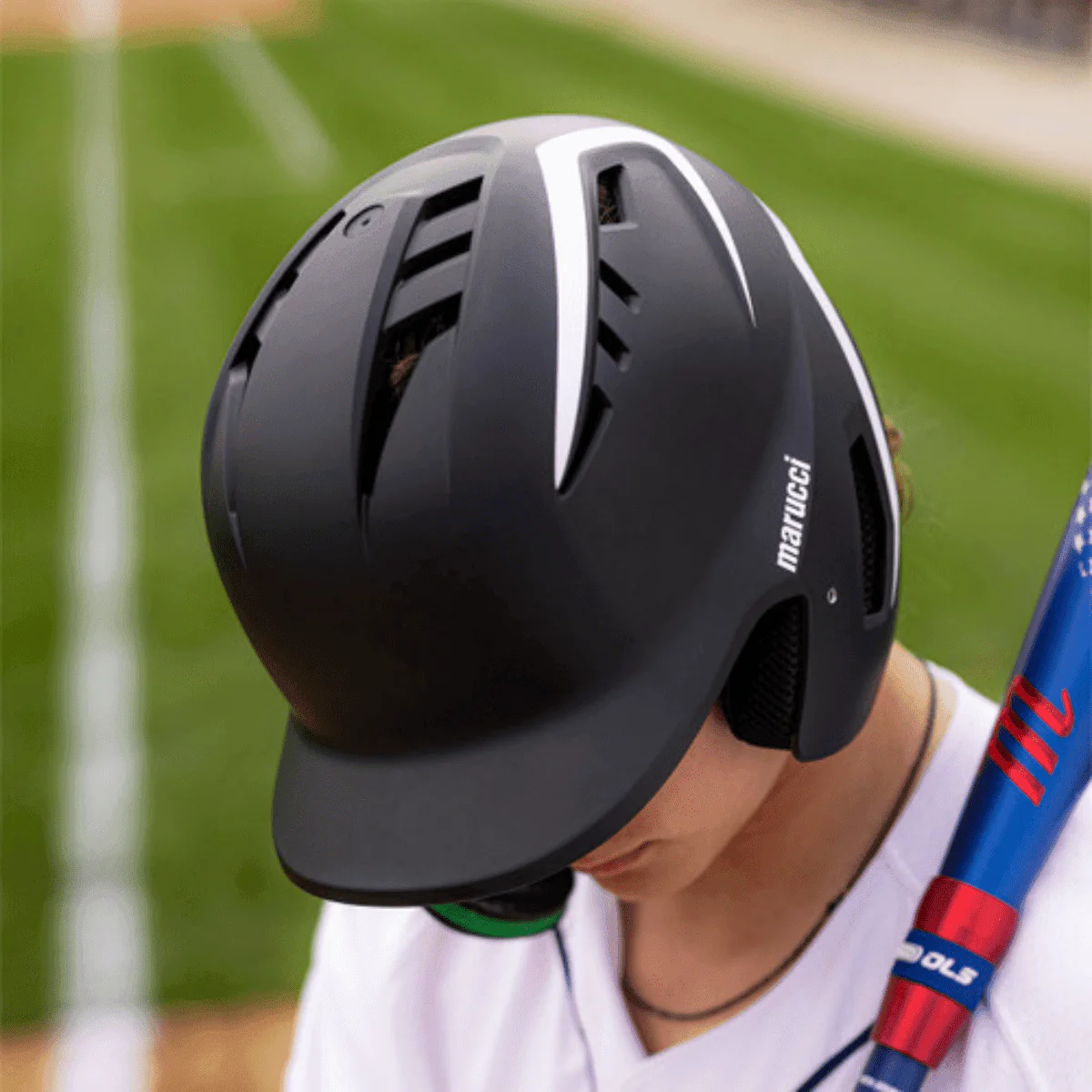 Marucci Duravent Two Tone Baseball Batting Helmet w/ Jaw Guard - Image 10