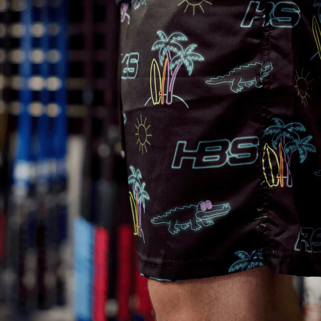 'Neon Summer' HB Sports Lifestyle Shorts: 6" Inseam - Image 2