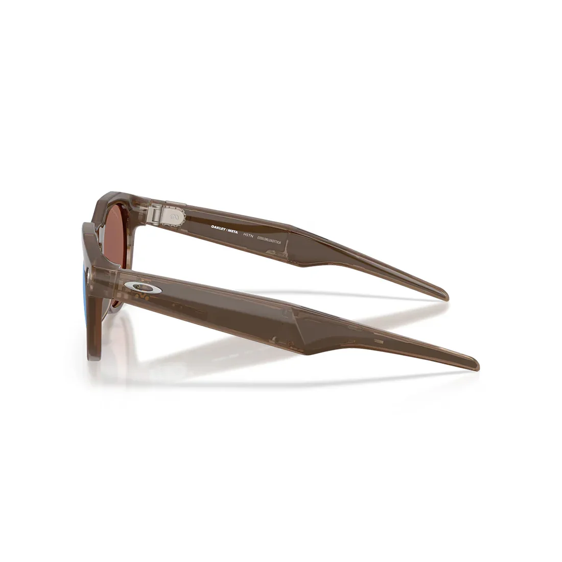Oakley Meta HSTN Glasses: Prizm Deep Water Polarized Lenses, Brown Smoke Frame - Image 3