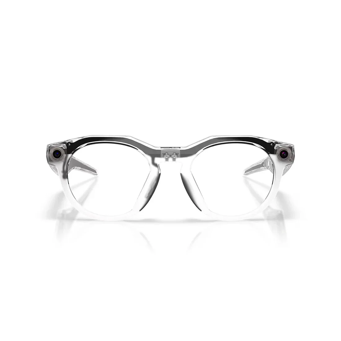 Oakley Meta HSTN Glasses: Transitions Grey / Transitions Lenses, Clear Frame - Image 3