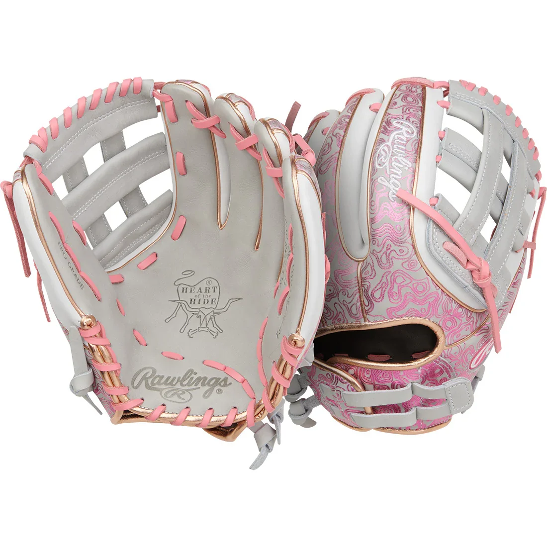 Rawlings Heart of the Hide 11.75" Foil Print Fastpitch Softball Glove: PRO715SB-6GP - Image 5