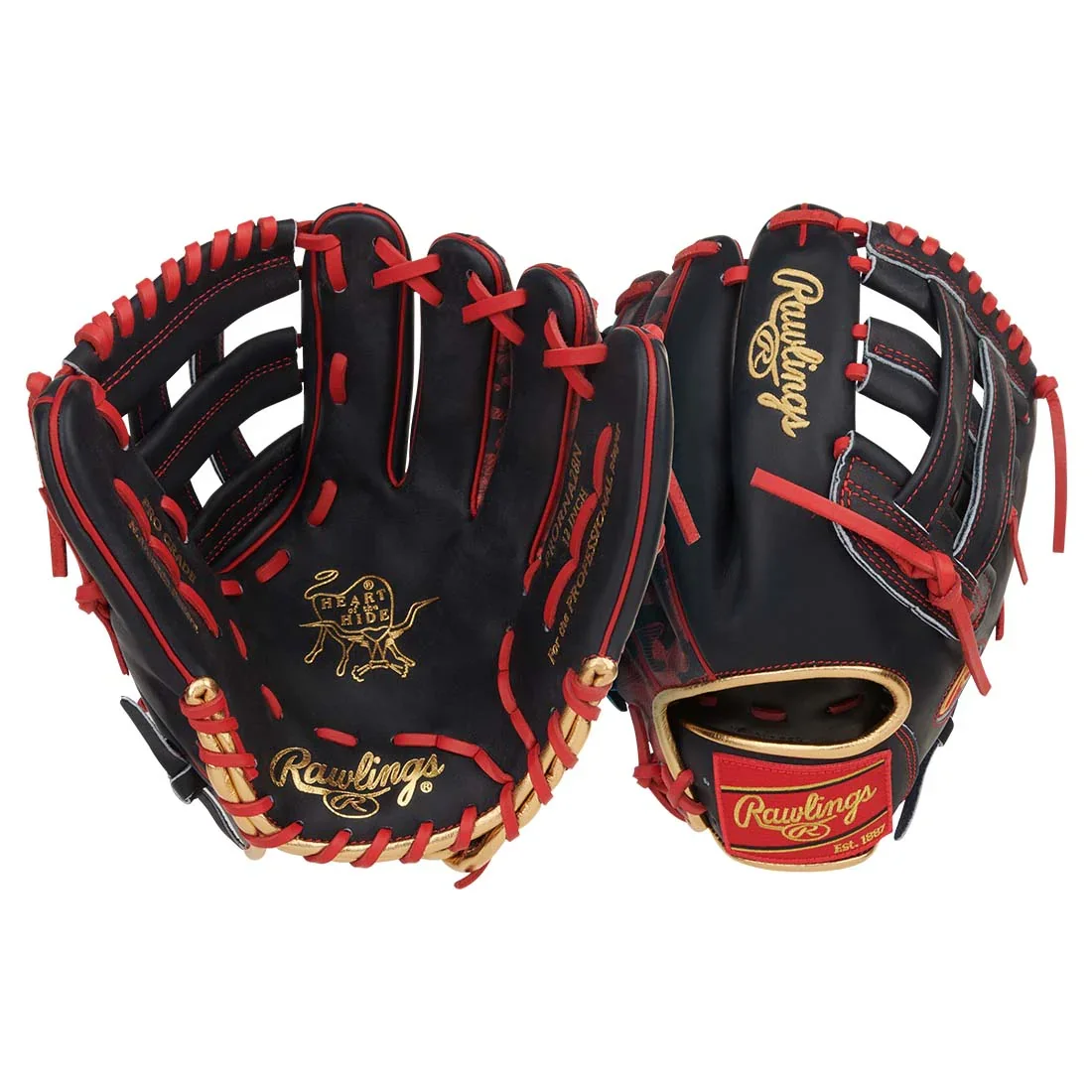 Rawlings Heart of the Hide 12" Outfield Baseball Glove: PRORNA28N - Image 2