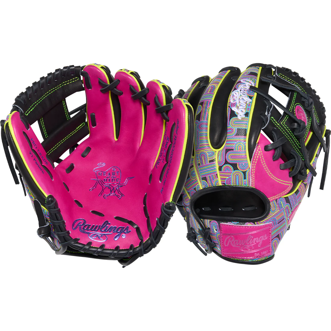 Rawlings Heart of the Hide Color Sync 10 11.5" Infield Baseball Glove: PROR934-2BEB - Image 5