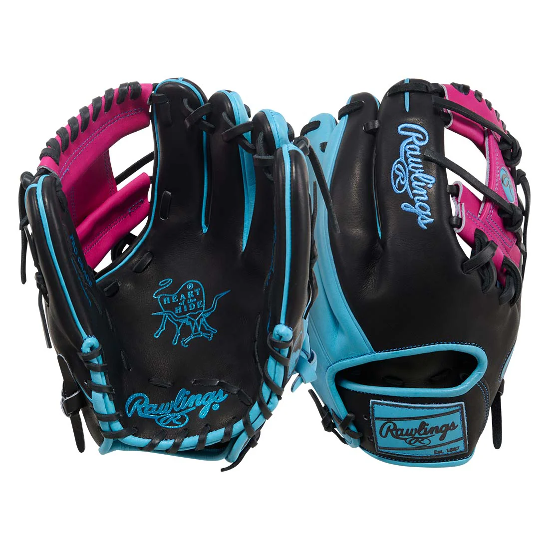 Rawlings Heart of the Hide Spring Break Edition 11.5" Infield Baseball Glove: PROR204-2BBE - Image 3