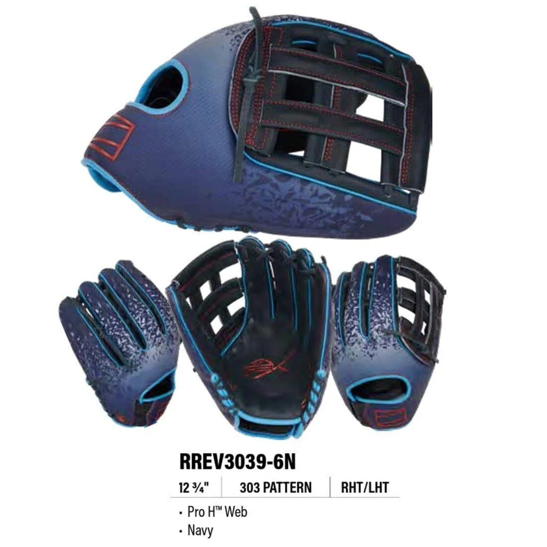 Rawlings REV1X 12.75" Baseball Glove: RREV3039-6N - Image 5