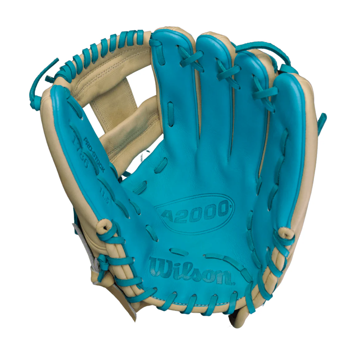 Wilson A2000 1786 "Oasis" 11.5" Infield Baseball Glove (Blonde / Seafoam) - Image 3