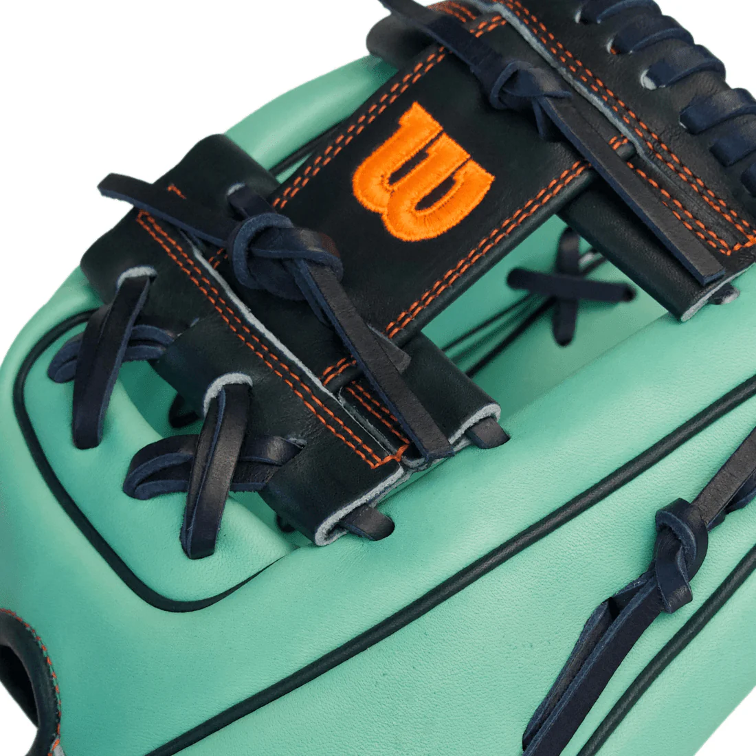 Wilson A2000 1786 "Mint Condition" 11.5" Infield Baseball Glove (Seafoam / Navy / Orange) - Image 6