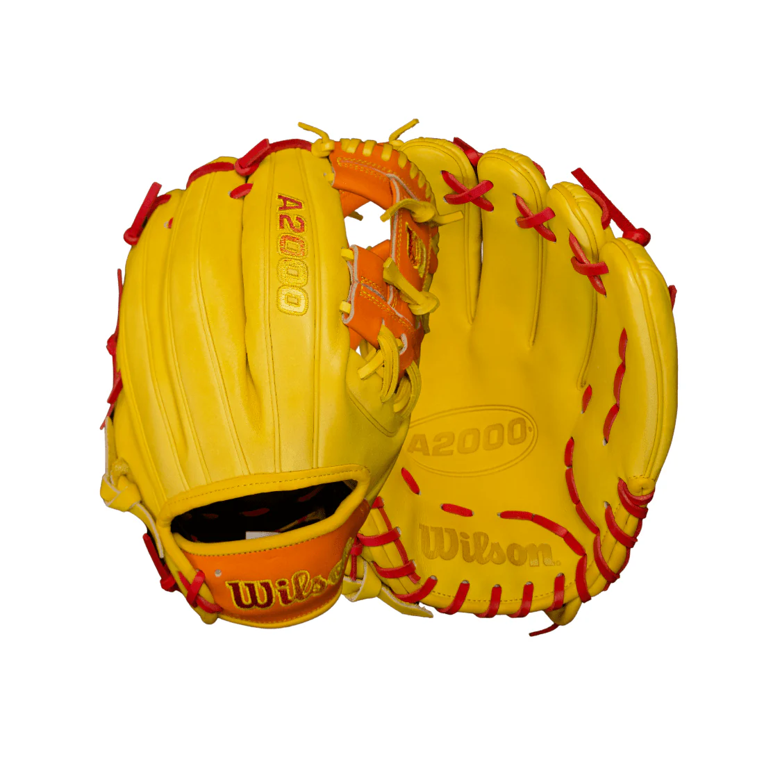 Wilson A2000 1786 "Sunburst" 11.5" Infield Baseball Glove (Yellow/Orange/Red) - Image 4