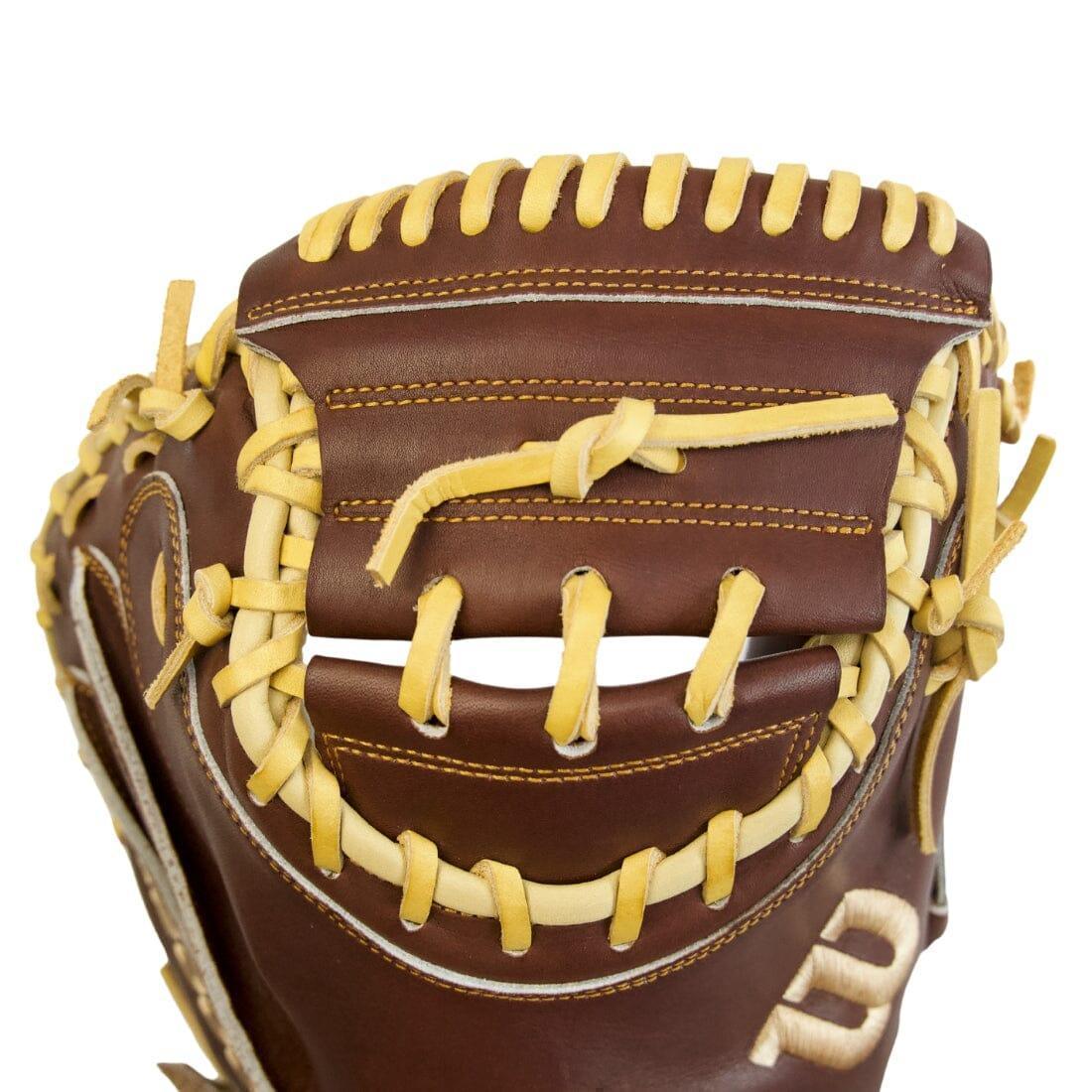 Wilson A2000 CM33 "Ole' Hickory" 33" Baseball Catcher's Mitt: Dark Brown and Blonde - Image 7