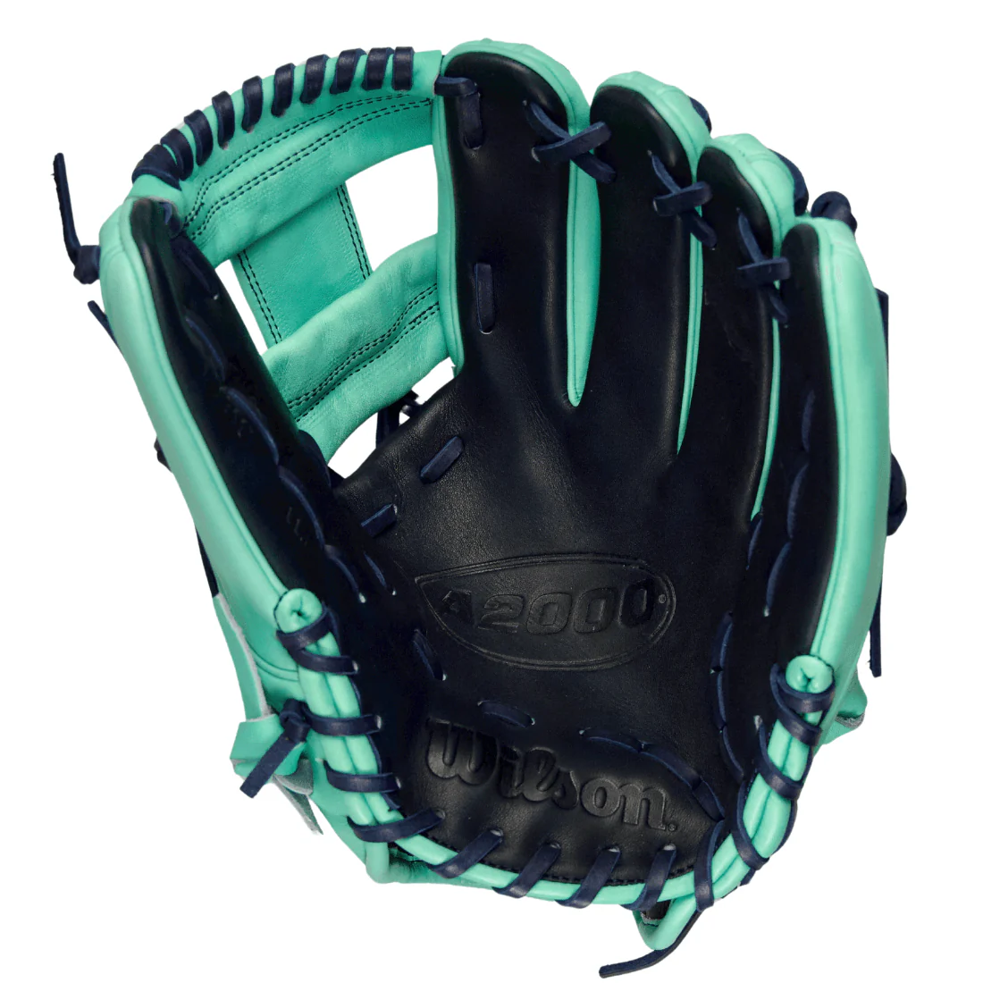 Wilson A2000 LE 1786 11.5" Infield Baseball Glove: Seafoam / Navy - Image 2